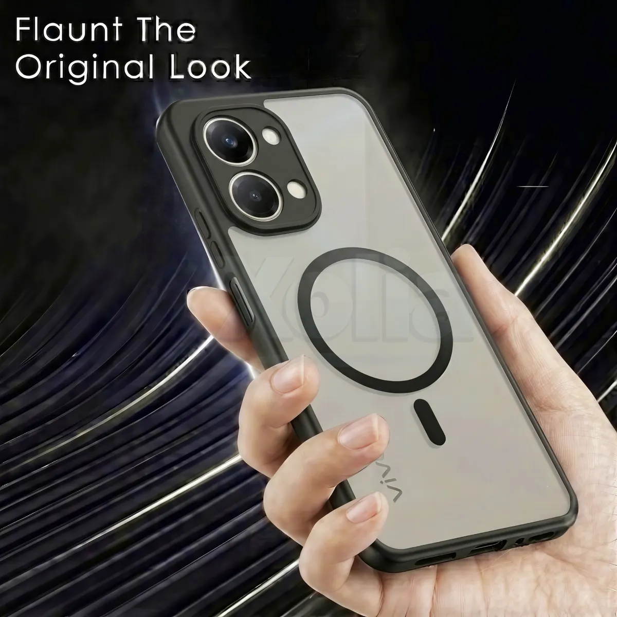 Xolia Back Cover for Vivo Y21 5G (Black, Shock Proof, Polycarbonate, Silicon, Pack of: 1) — image 4 of 4