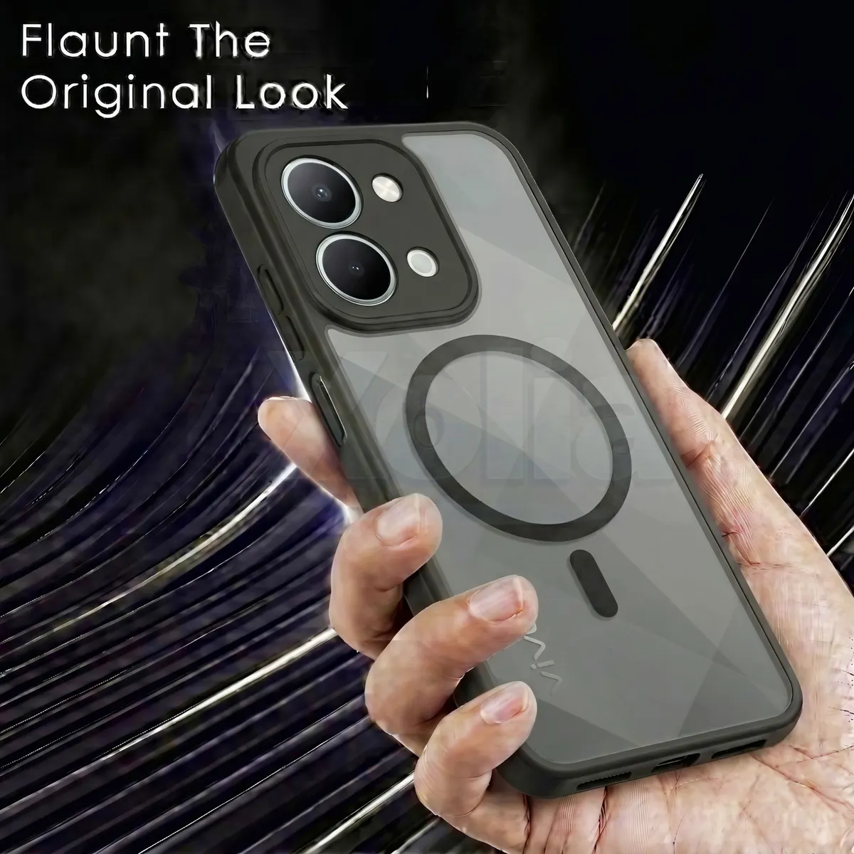 Xolia Back Cover for vivo Y31t 5G (Black, Shock Proof, Polycarbonate, Silicon, Pack of: 1) — image 4 of 4