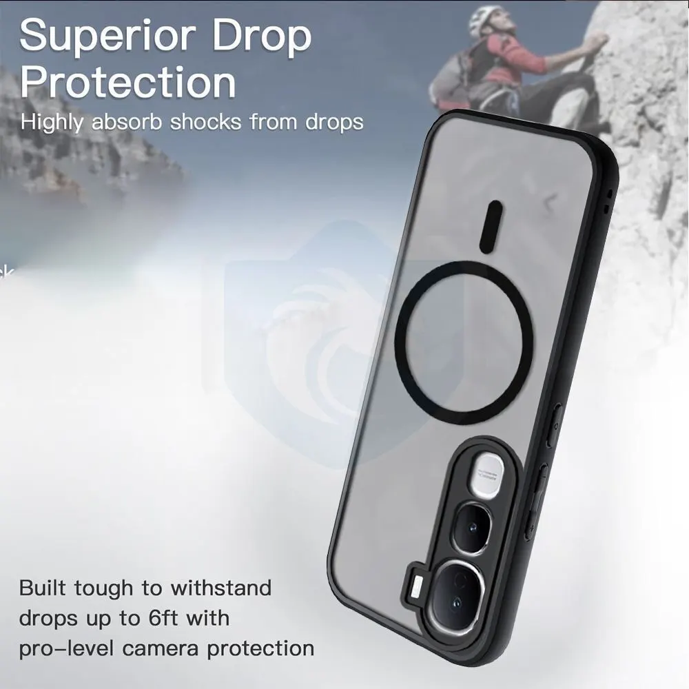 Xolia Back Cover for Vivo Y400 5G (Black, Shock Proof, Polycarbonate, Silicon, Pack of: 1) — image 3 of 4