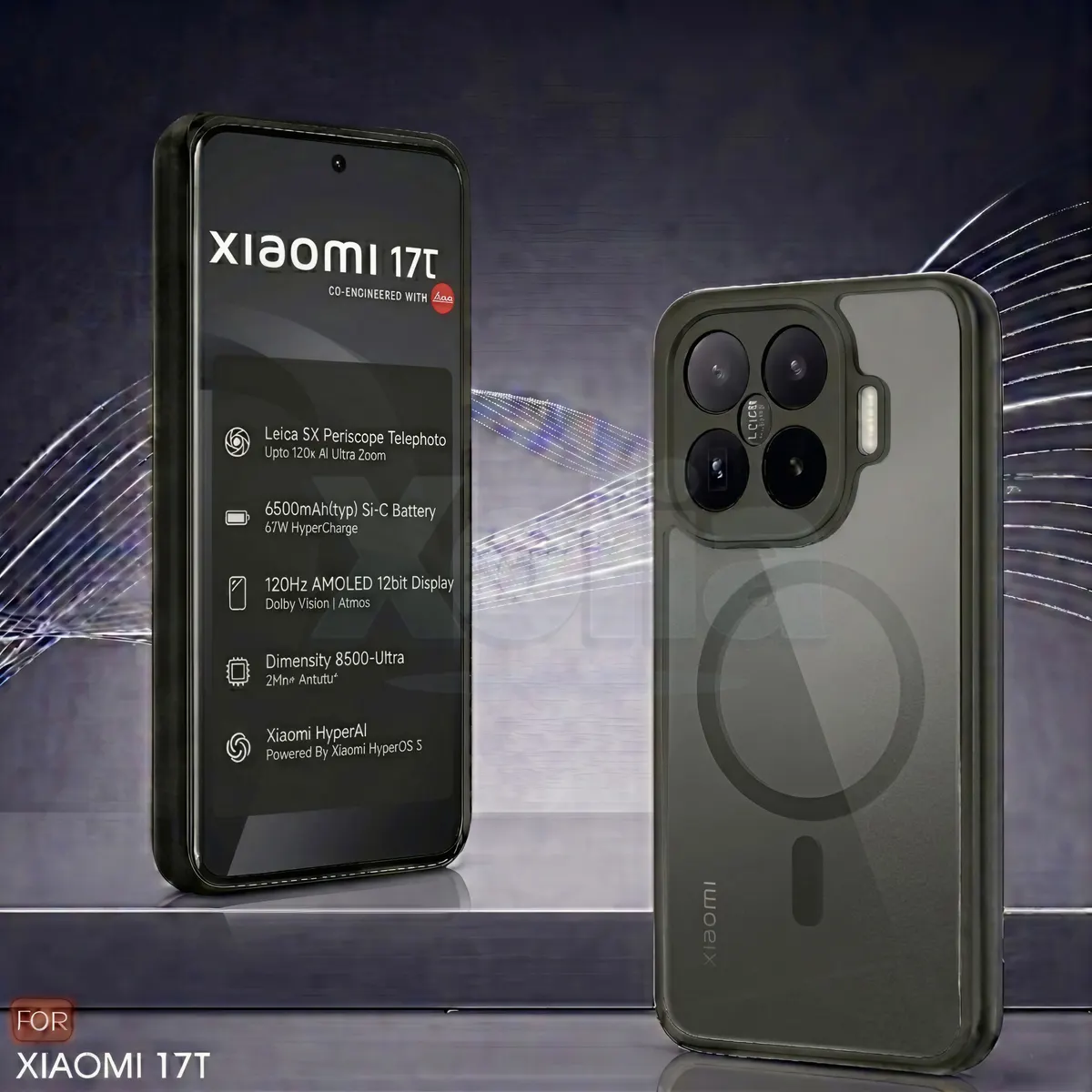 Xolia Back Cover for Xiaomi 17T 5G (Black, Shock Proof, Polycarbonate, Silicon, Pack of: 1) — image 2 of 4