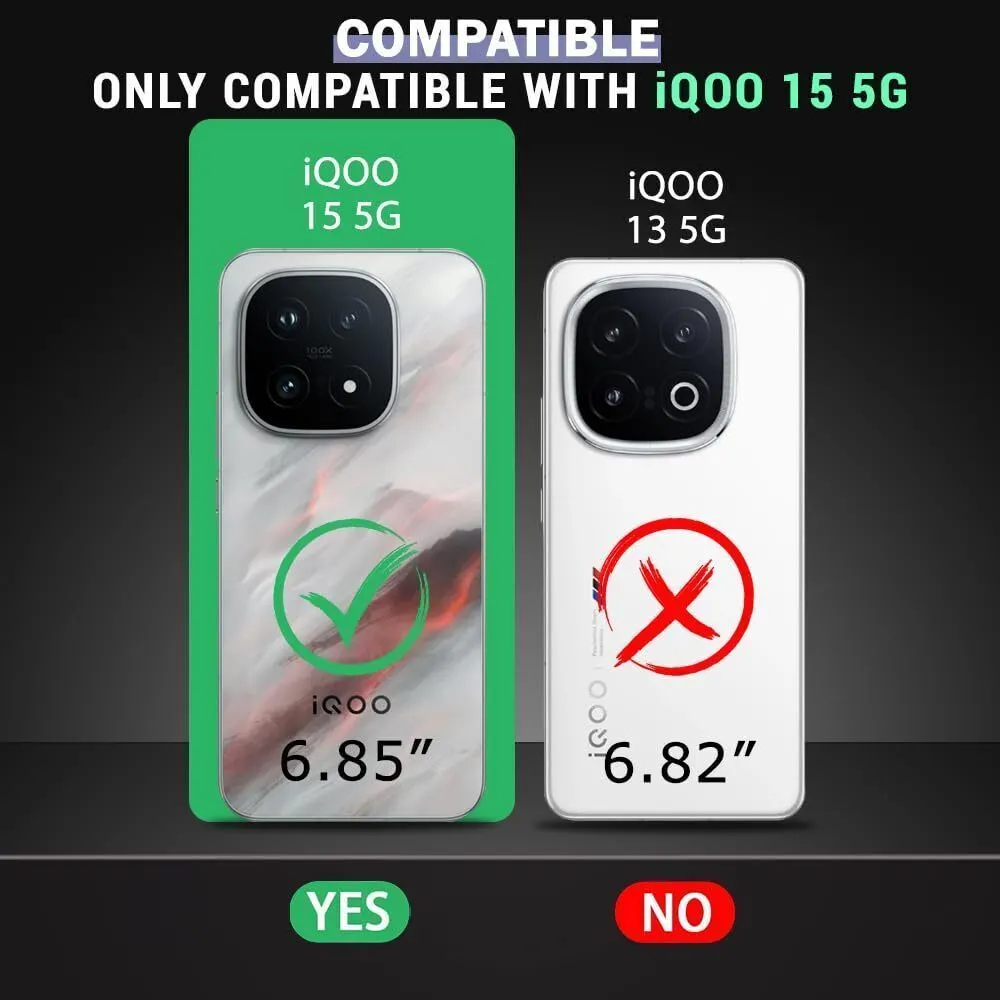 Xolia Back Cover for iQOO 15 5G (Black, Shock Proof, Polycarbonate, Silicon, Pack of: 1) — image 2 of 5