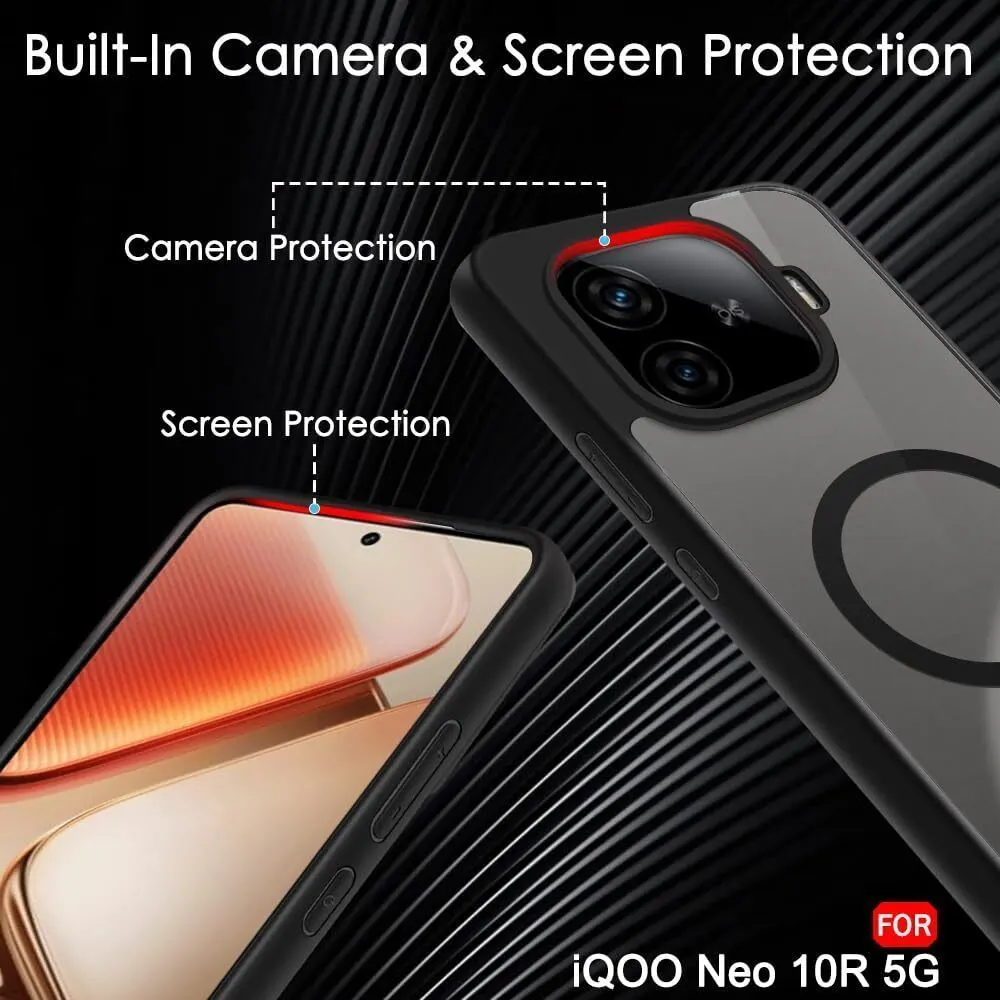 Xolia Back Cover for IQOO Neo 10R 5G (Black, Shock Proof, Polycarbonate, Silicon, Pack of: 1) — image 4 of 5
