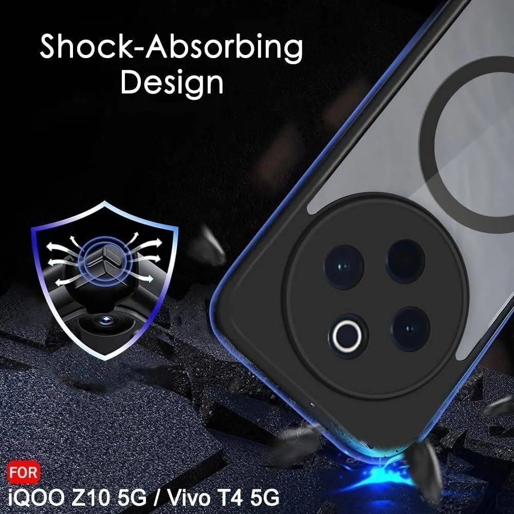 Xolia Back Cover for iQOO Z10 5G (Black, Shock Proof, Polycarbonate, Silicon, Pack of: 1) — image 4 of 5