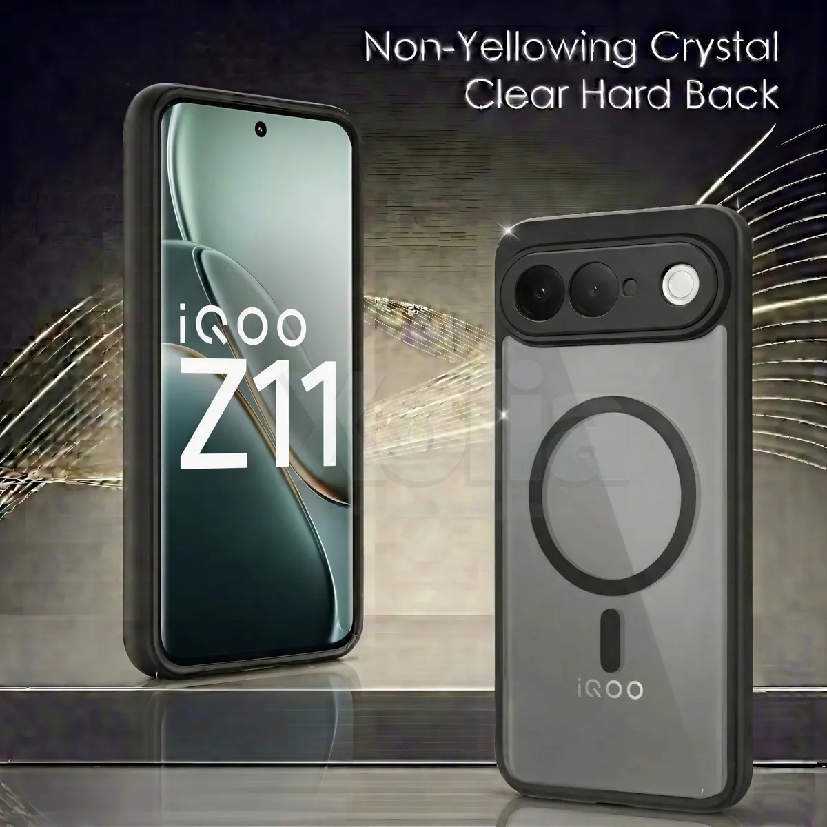 Xolia Back Cover for iQOO Z11 5G (Black, Shock Proof, Polycarbonate, Silicon, Pack of: 1) — image 2 of 4