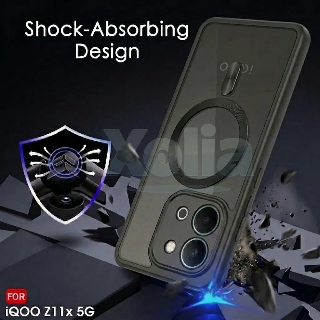Xolia Back Cover for iQOO Z11x 5G (Black, Shock Proof, Polycarbonate, Silicon, Pack of: 1) — image 5 of 5