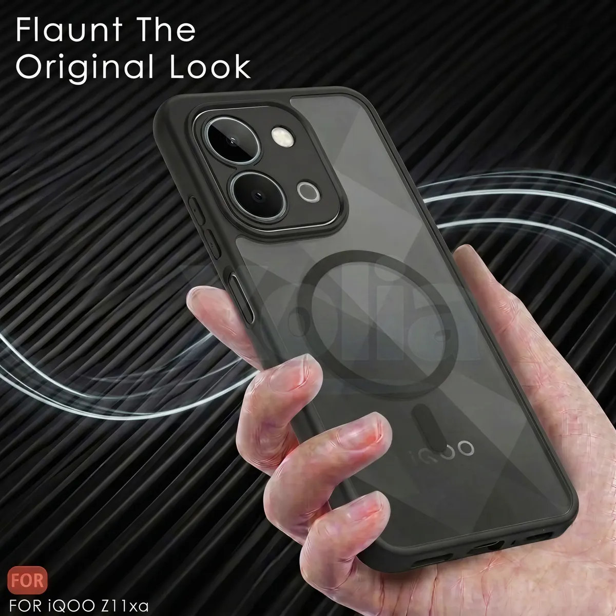 Xolia Back Cover for iQOO Z11xa 5G (Black, Shock Proof, Polycarbonate, Silicon, Pack of: 1) — image 5 of 5