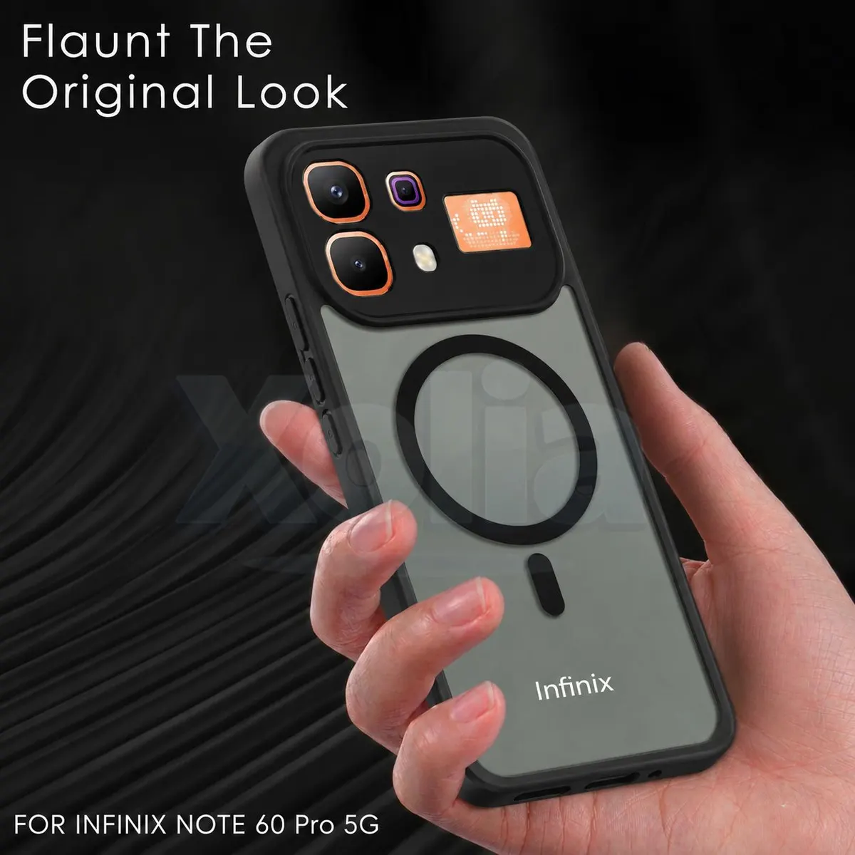 Xolia Back Cover for Infinix Note 60 Pro 5G (Black, Shock Proof, Polycarbonate, Silicon, Pack of: 1) — image 4 of 4