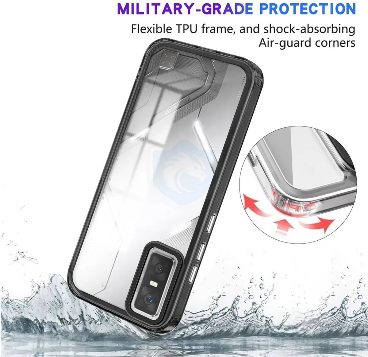 Micvir Back Cover for Infinix GT 30 5G+ (Black, Shock Proof, Pack of: 1) — image 4 of 5