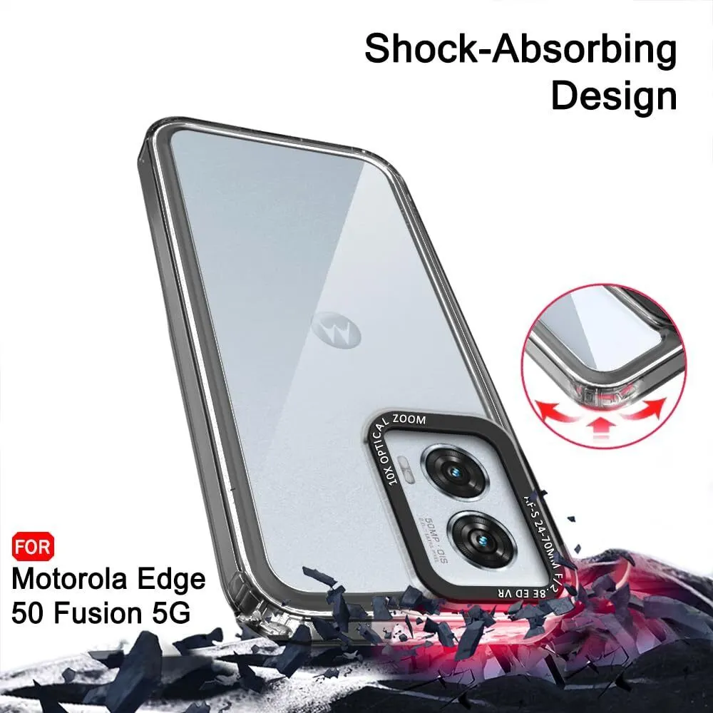 Micvir Back Cover for MOTOROLA Edge 50 Fusion (Black, Shock Proof, Polycarbonate, Pack of: 1) — image 3 of 5
