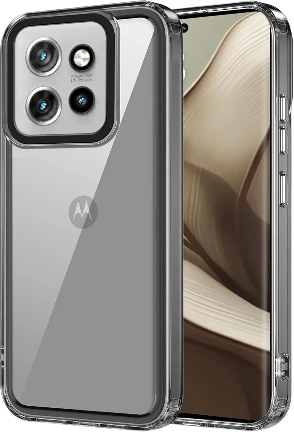 Micvir Back Cover for Motorola Edge 50 Neo (Black, Shock Proof, Pack of: 1)