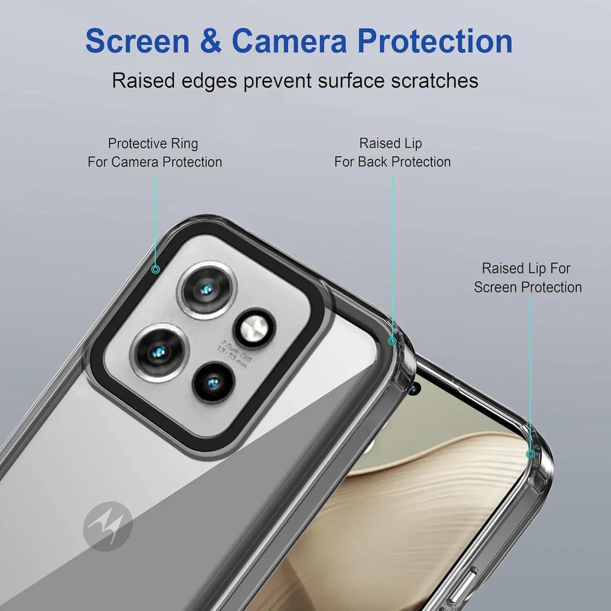 Micvir Back Cover for Motorola Edge 50 Neo (Black, Shock Proof, Pack of: 1) — image 3 of 5