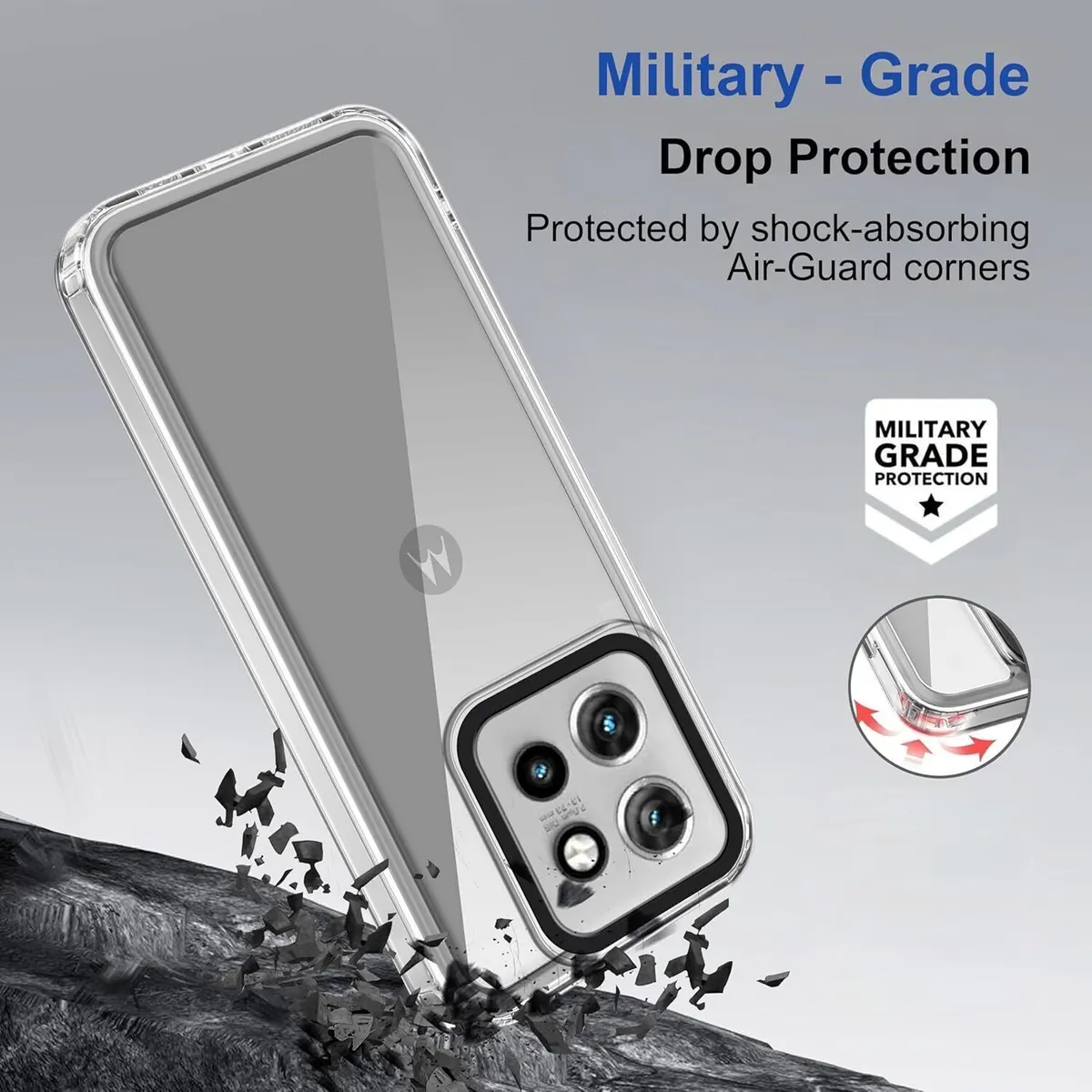 Micvir Back Cover for Motorola Edge 50 Neo (Transparent, Shock Proof, Pack of: 1) — image 2 of 5