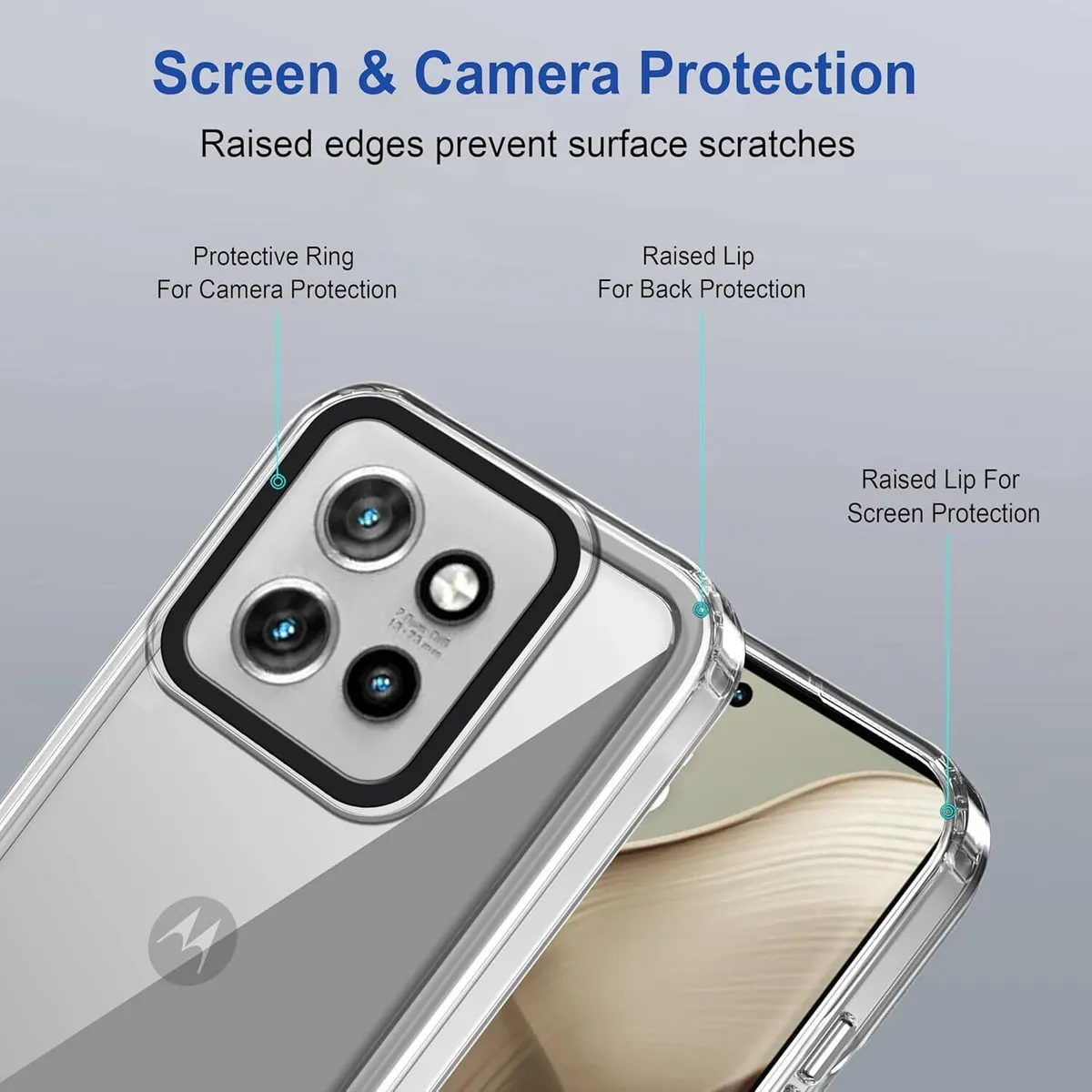 Micvir Back Cover for Motorola Edge 50 Neo (Transparent, Shock Proof, Pack of: 1) — image 3 of 5