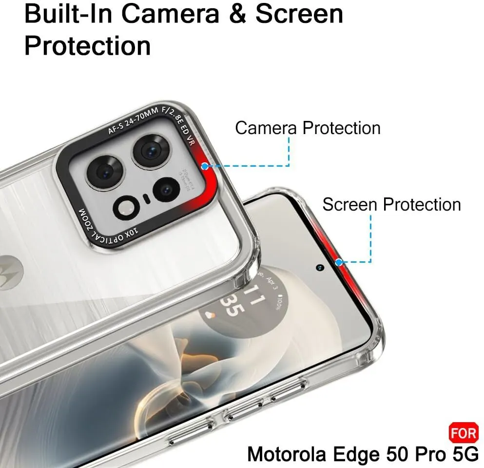 Micvir Back Cover for Motorola Edge 50 Pro 5G (Transparent, Shock Proof, Polycarbonate, Pack of: 1) — image 2 of 5