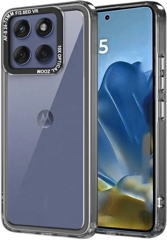 Micvir Back Cover for Motorola Edge 60 5G (Black, Shock Proof, Polycarbonate, Pack of: 1)