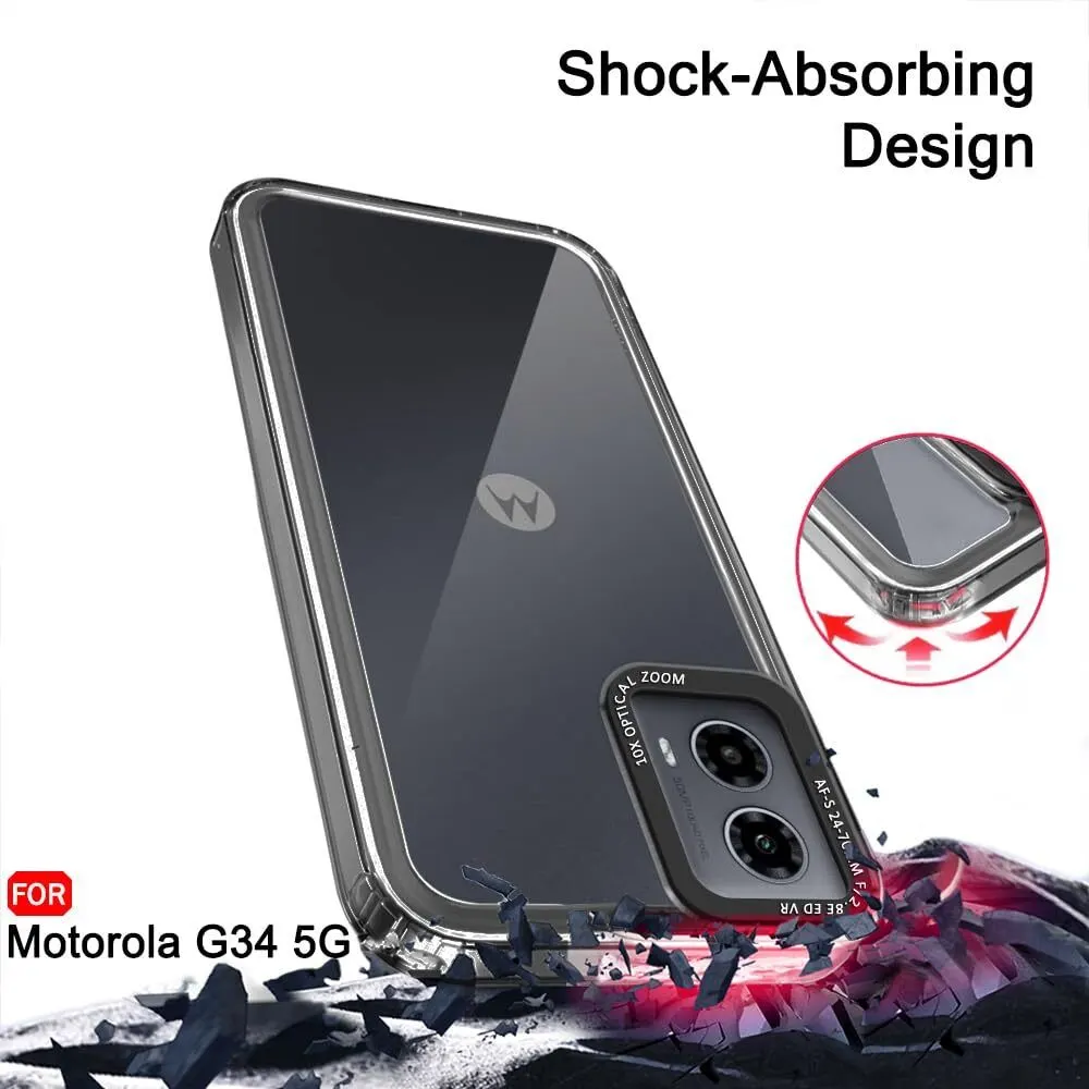Micvir Back Cover for Motorola Moto G34 5G (Transparent, Shock Proof, Pack of: 1) — image 3 of 5