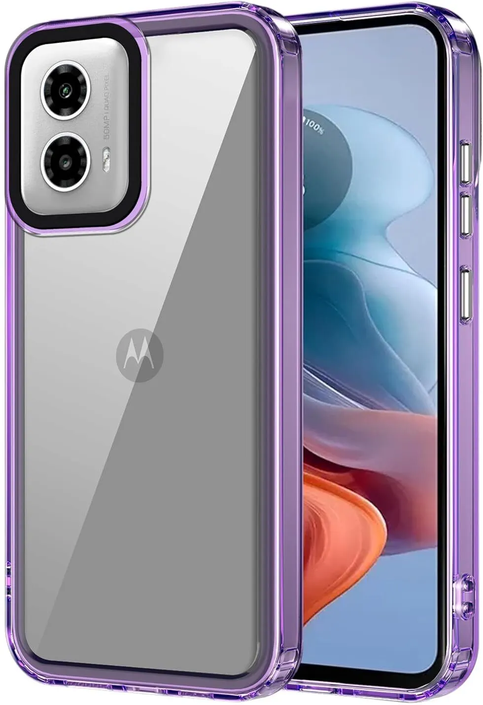 Micvir Back Cover for Motorola Moto G34 5G (Purple, Shock Proof, Pack of: 1)
