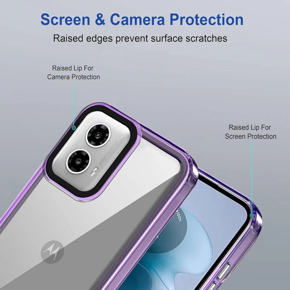 Micvir Back Cover for Motorola Moto G34 5G (Purple, Shock Proof, Pack of: 1) — image 3 of 5