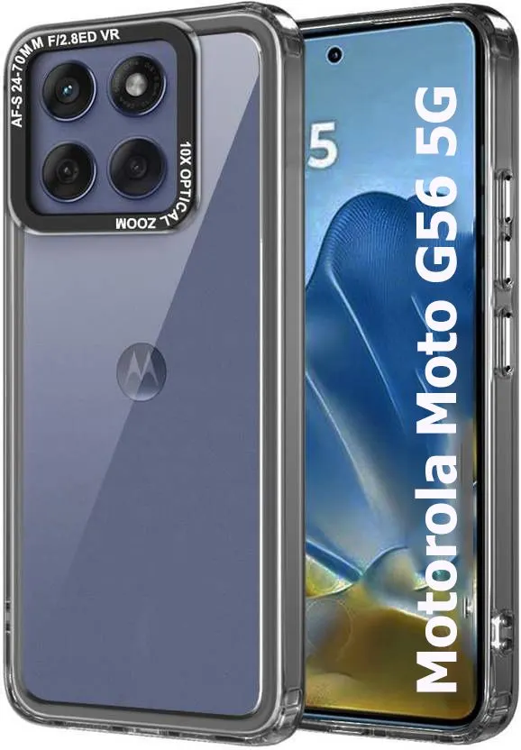 Micvir Back Cover for Motorola Moto G56 5G (Black, Shock Proof, Pack of: 1)