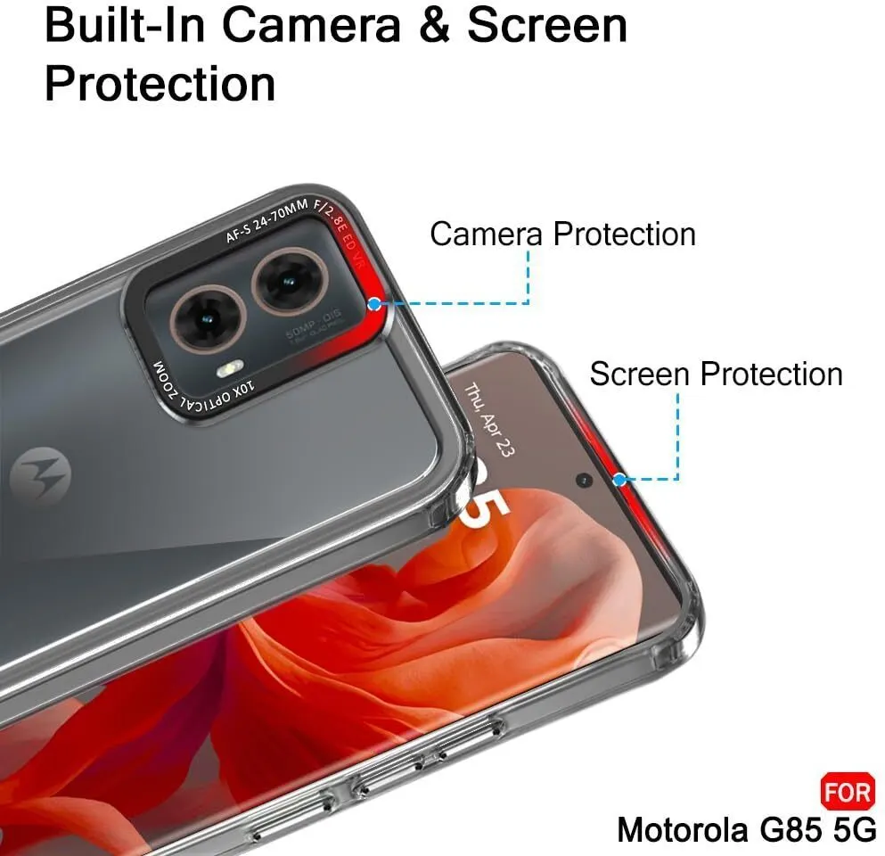 Micvir Back Cover for Motorola G85 5G (Black, Shock Proof, Pack of: 1) — image 2 of 5