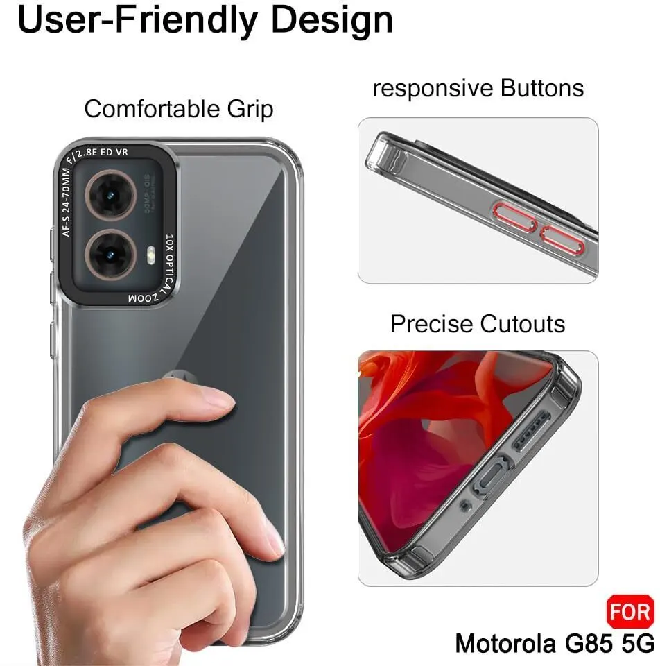 Micvir Back Cover for Motorola G85 5G (Black, Shock Proof, Pack of: 1) — image 4 of 5
