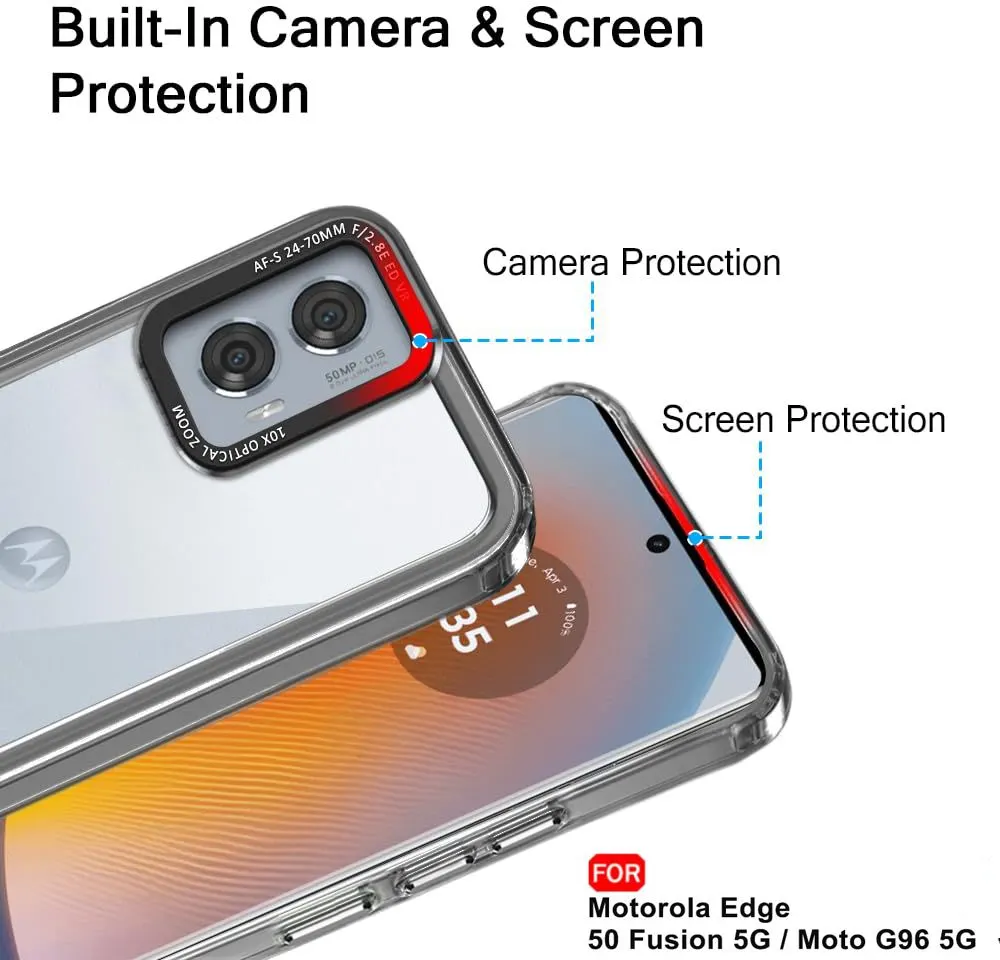 Micvir Back Cover for Motorola Moto G96 5G (Black, Shock Proof, Pack of: 1) — image 3 of 5