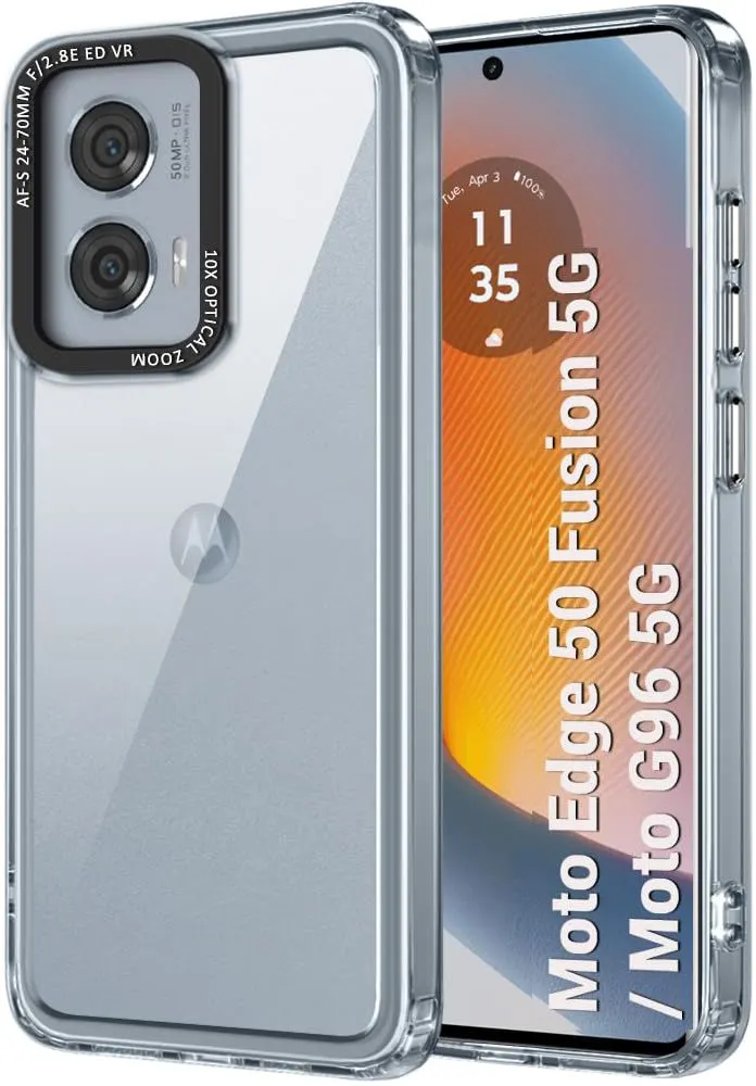 Micvir Back Cover for Motorola Moto G96 5G (Transparent, Shock Proof, Pack of: 1)