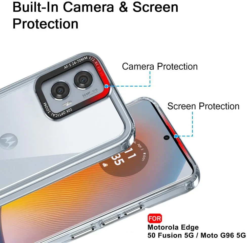 Micvir Back Cover for Motorola Moto G96 5G (Transparent, Shock Proof, Pack of: 1) — image 3 of 5