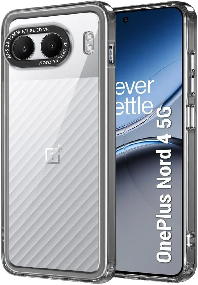 Micvir Back Cover for OnePlus Nord 4 5G (Black, Shock Proof, Polycarbonate, Pack of: 1)