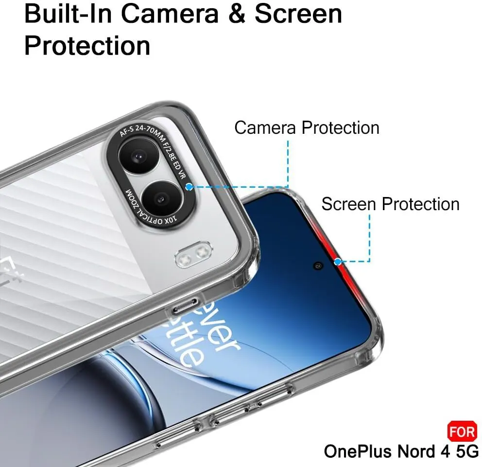 Micvir Back Cover for OnePlus Nord 4 5G (Black, Shock Proof, Polycarbonate, Pack of: 1) — image 2 of 5
