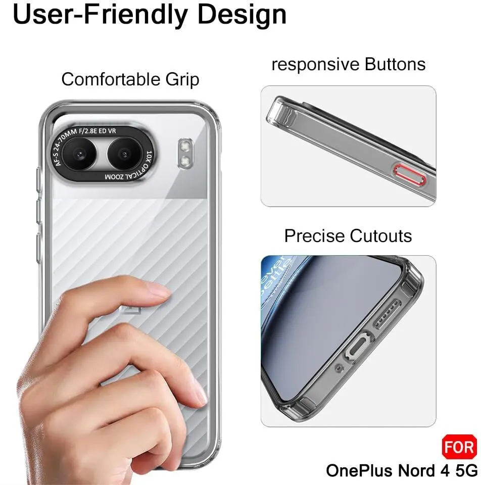 Micvir Back Cover for OnePlus Nord 4 5G (Black, Shock Proof, Polycarbonate, Pack of: 1) — image 4 of 5