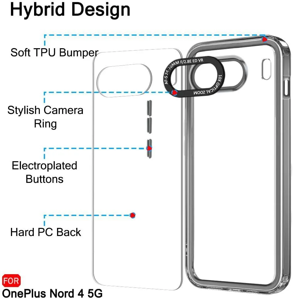 Micvir Back Cover for OnePlus Nord 4 5G (Black, Shock Proof, Polycarbonate, Pack of: 1) — image 5 of 5