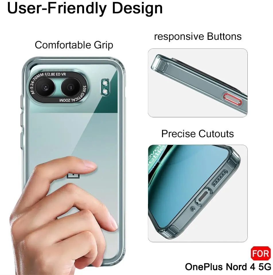 Micvir Back Cover for OnePlus Nord 4 5G (Transparent, Shock Proof, Polycarbonate, Pack of: 1) — image 4 of 5