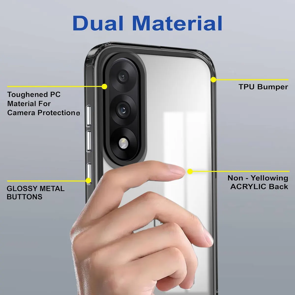 Micvir Back Cover for OnePlus Nord 5 (Black, Shock Proof, Pack of: 1) — image 3 of 5