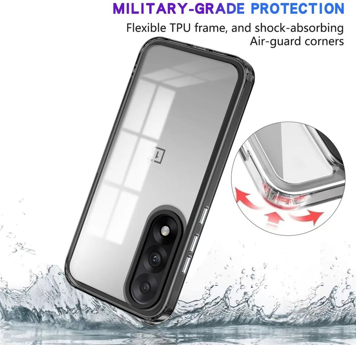 Micvir Back Cover for OnePlus Nord 5 (Black, Shock Proof, Pack of: 1) — image 4 of 5