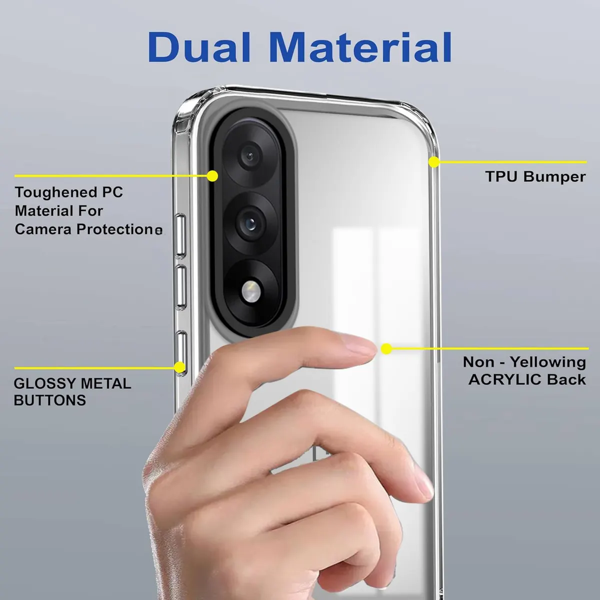 Micvir Back Cover for OnePlus Nord 5 (Transparent, Shock Proof, Polycarbonate, Pack of: 1) — image 3 of 5