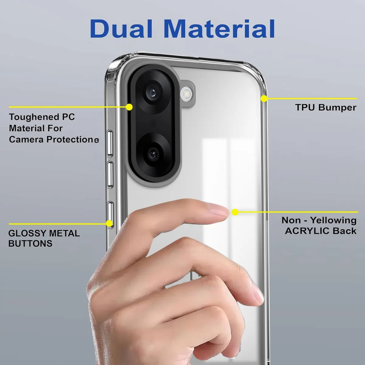 Micvir Back Cover for OnePlus Nord CE 5 (Transparent, Shock Proof, Pack of: 1) — image 3 of 5