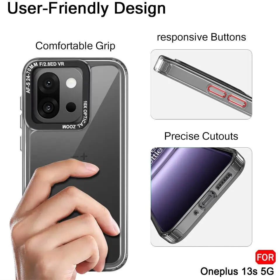Micvir Back Cover for OnePlus 13s 5G (Black, Shock Proof, Polycarbonate, Pack of: 1) — image 5 of 5