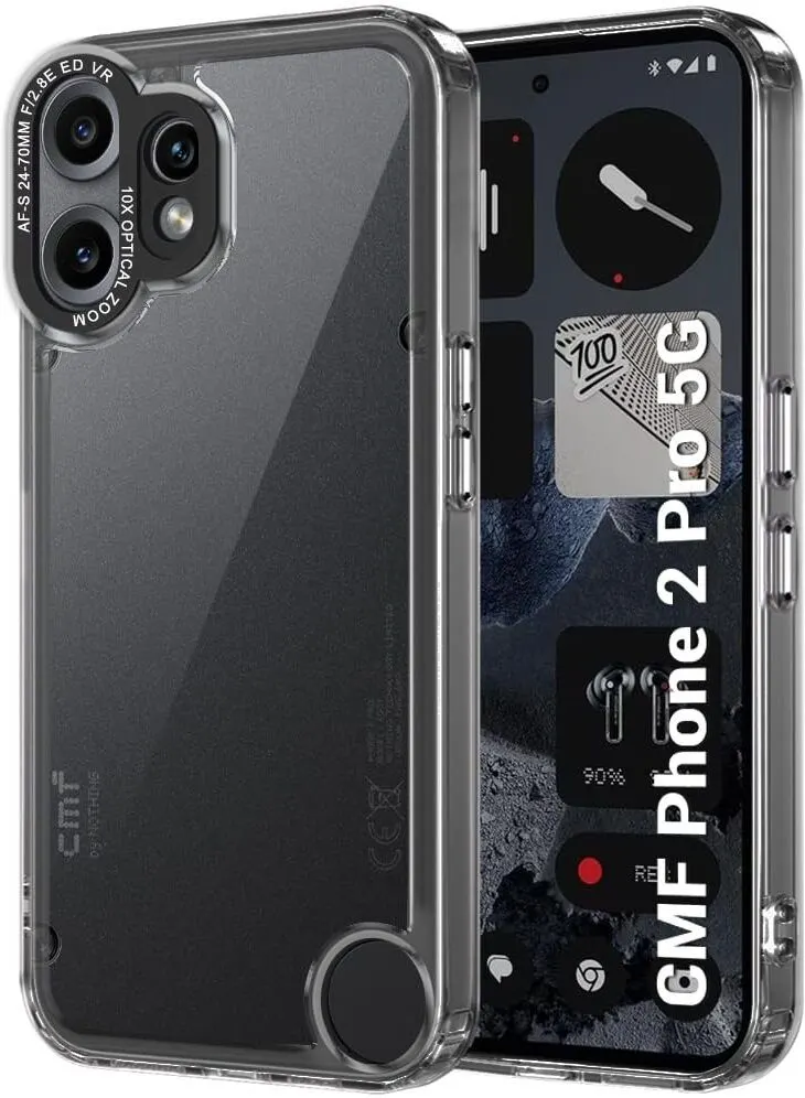 Micvir Back Cover for CMF by Nothing Phone 2 Pro 5G (Black, Shock Proof, Polycarbonate, Pack of: 1)