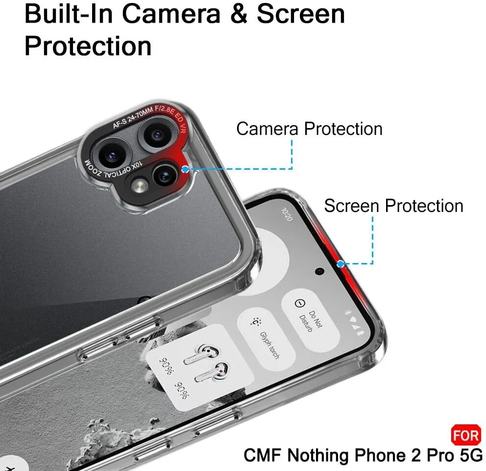 Micvir Back Cover for CMF by Nothing Phone 2 Pro 5G (Black, Shock Proof, Polycarbonate, Pack of: 1) — image 3 of 5