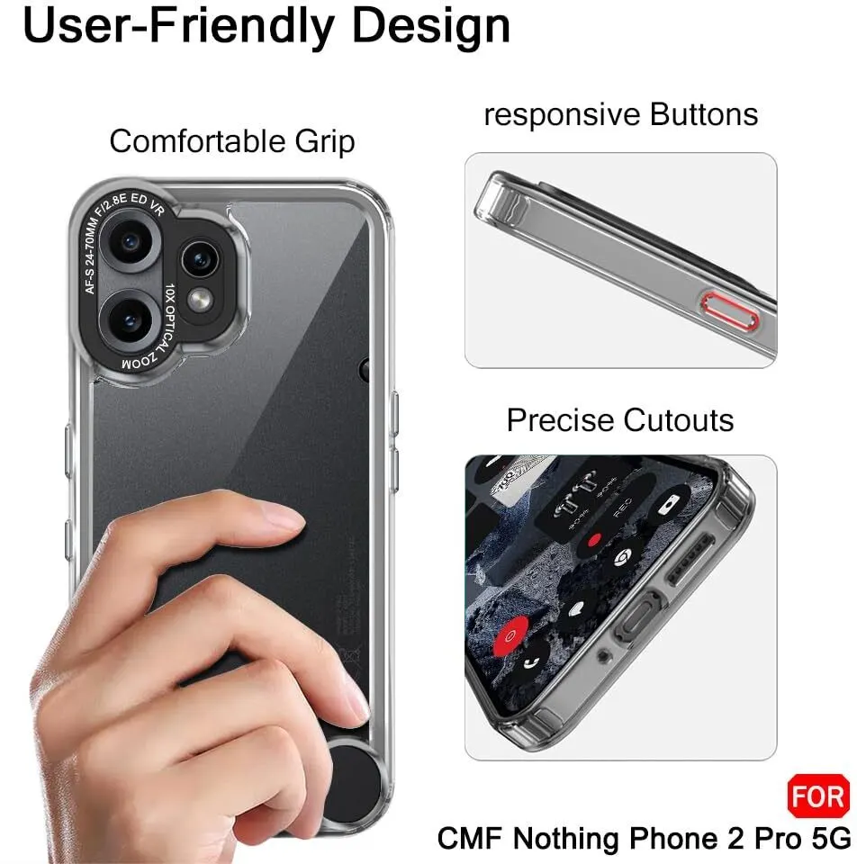 Micvir Back Cover for CMF by Nothing Phone 2 Pro 5G (Black, Shock Proof, Polycarbonate, Pack of: 1) — image 5 of 5