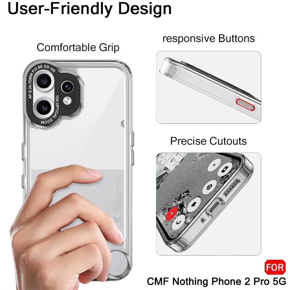 Micvir Back Cover for CMF by Nothing Phone 2 Pro 5G (Transparent, Shock Proof, Polycarbonate, Pack of: 1) — image 5 of 5