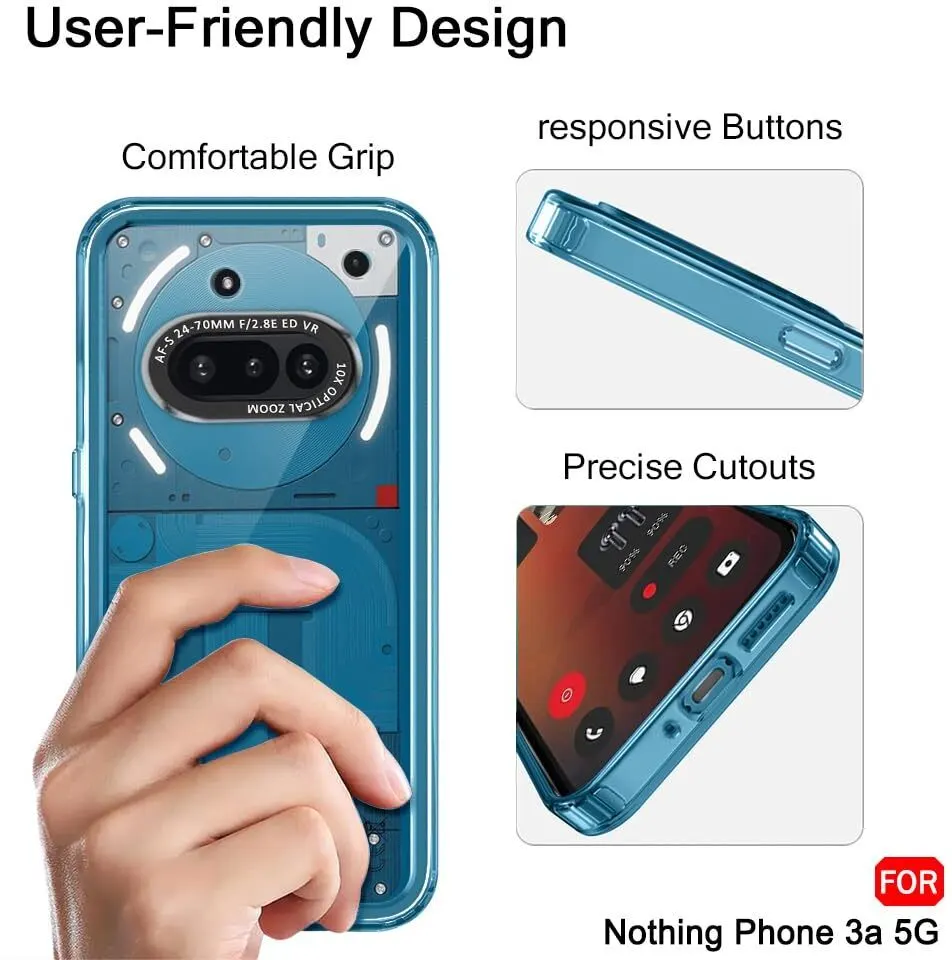 Micvir Back Cover for Nothing Phone 3a 5G (Transparent, Shock Proof, Pack of: 1) — image 4 of 5