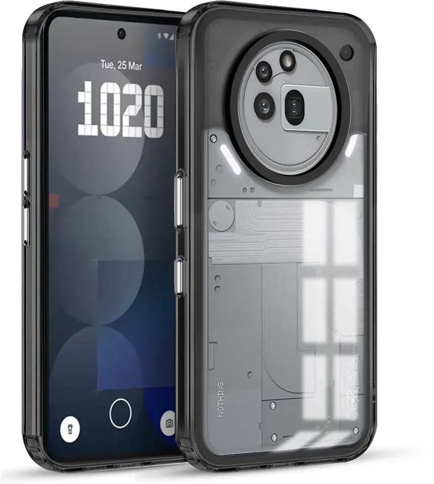 Micvir Back Cover for Nothing Phone (3a) Pro (Black, Shock Proof, Pack of: 1)