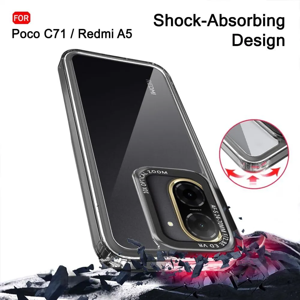 Micvir Back Cover for POCO C71 (Black, Shock Proof, Polycarbonate, Pack of: 1) — image 4 of 5