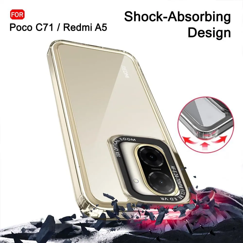 Micvir Back Cover for POCO C71 (Transparent, Shock Proof, Polycarbonate, Pack of: 1) — image 4 of 5