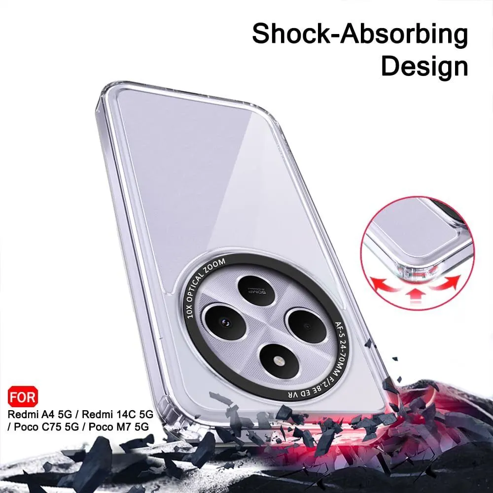 Micvir Back Cover for Poco M7 5G (Transparent, Shock Proof, Polycarbonate, Pack of: 1) — image 3 of 5