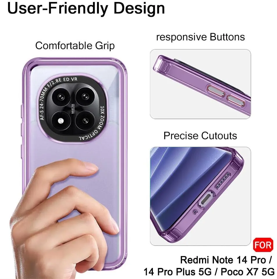 Micvir Back Cover for Poco X7 5G (Purple, Shock Proof, Polycarbonate, Pack of: 1) — image 3 of 3