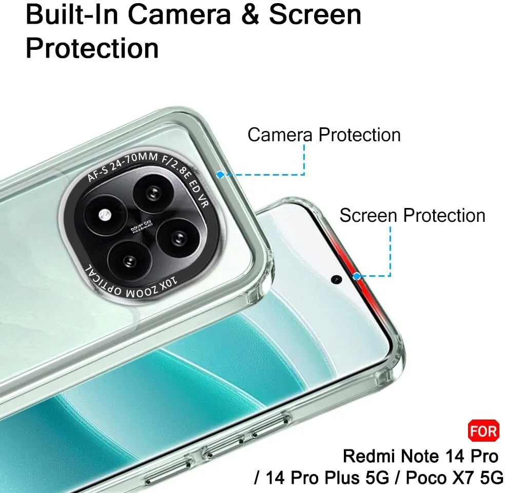 Micvir Back Cover for Poco X7 5G (Transparent, Shock Proof, Polycarbonate, Pack of: 1) — image 2 of 5