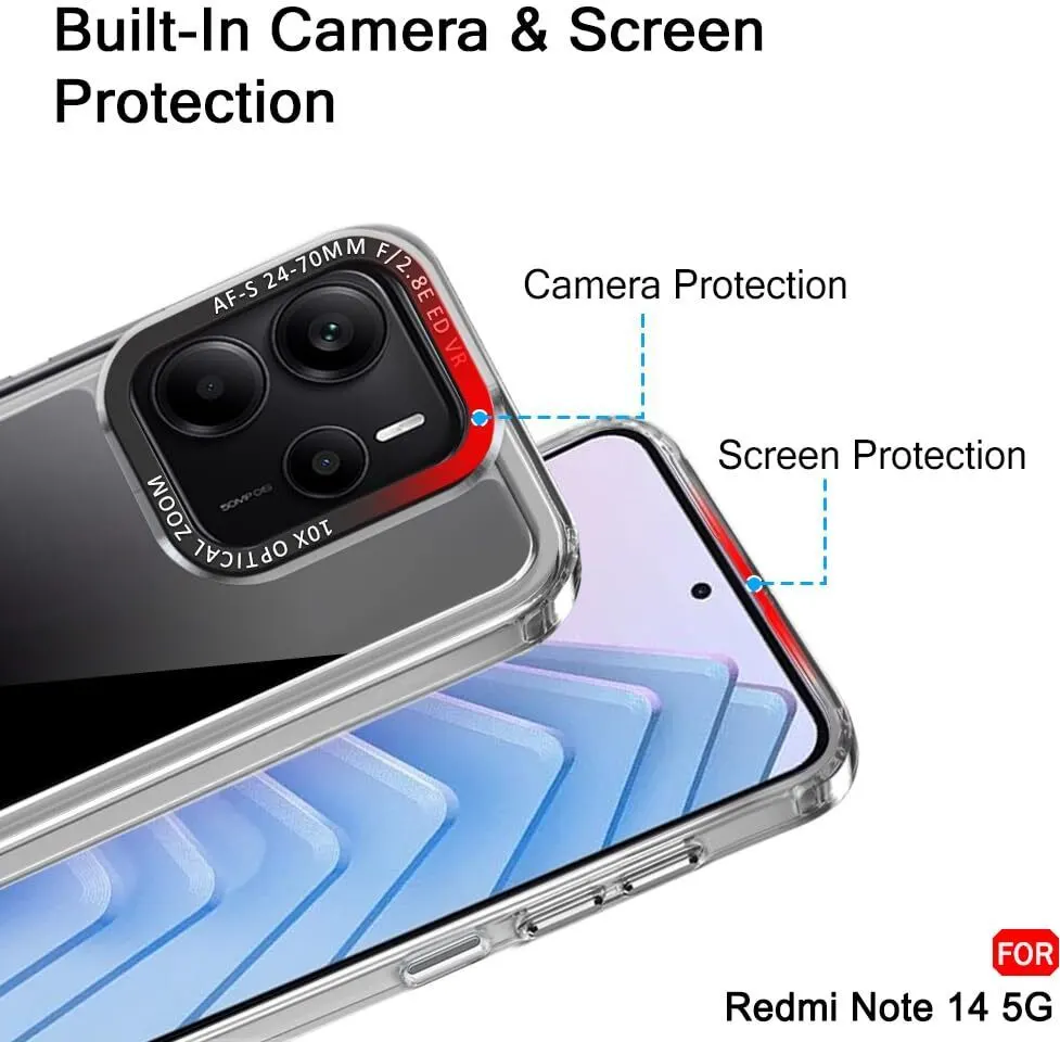 Micvir Back Cover for Redmi Note 14 5G (Black, Shock Proof, Polycarbonate, Pack of: 1) — image 3 of 5